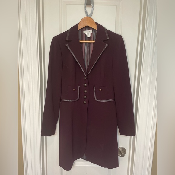 Ross Mayer maroon long blazer - Picture 1 of 3